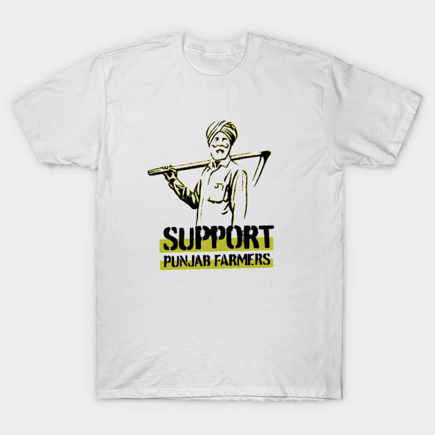 Support punjab farmers T-Shirt by Pictandra